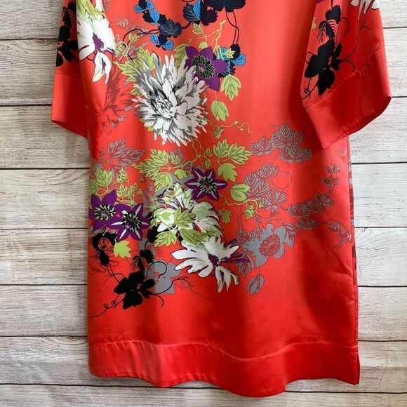 SOFT SURROUNDINGS POLYNESIAN PRINT DRESS IN ORANGE - Picture 3 of 5